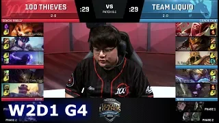 100 Thieves vs Team Liquid | Week 2 Day 1 of S8 NA LCS Spring 2018 | 100 vs TL W2D1 G4