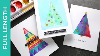 🔴 LIVE REPLAY - Holiday Card Series 2022 Day 19 - 3 Tree Cards Using Minimal Supplies