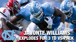 UNC RB Javonte Williams Explodes For 3 Touchdowns vs. NC State