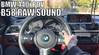 BMW 440i B58 Exhaust & Intake Raw Sound POV Driving
