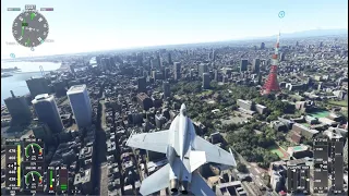 F/A-18E Super Hornet fly over Tokyo 🗼 | Microsoft Flight Simulator | Xbox Series X