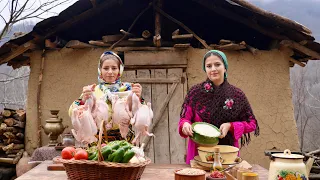 We Cooked Fried Chicken and Lentil Pilaf in Mountain Village