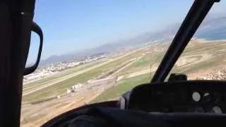 Helicopter landing in Nice Airport