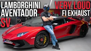 750PS Lamborghini Aventador SV | +320km/h AUTOBAHN | Flammenwerfer FI Exhaust | Achtung LAUT!!!