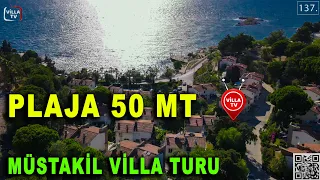 Plaja 50 metre Satılık Eşyalı Villa Ev Turu Kuşadası