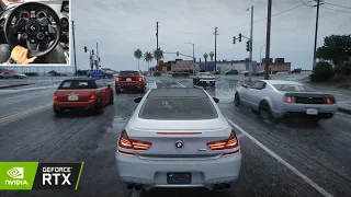 BMW M6 Driving in Rain - Immersive Realistic ULTRA Graphics | GTA 5