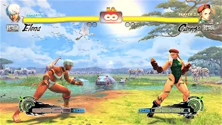 Elena vs Cammy (Hardest AI) - Ultra Street Fighter IV