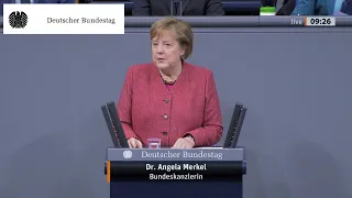 Bundestag: Bundeskanzlerin Merkel sieht Licht am Ende des Tunnels