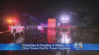 Pacific Coast Highway Shut Down Due To Mudslides, Flooding