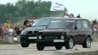 BMW X6 500 vs NIVA 2121 драг