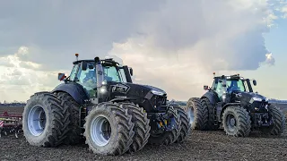 TWO RARE GUESTS! DEUTZ FAHR 9340 TTV WARRIOR + KPM-12 on soil cultivation