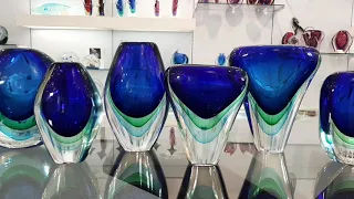 Vases Original Murano Glass OMG Sommerso Collection Blue