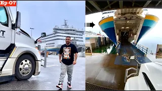 First time Loading my TRUCK in GIANT SHIP in Canada | Ferry Nova Scotia to Newfoundland