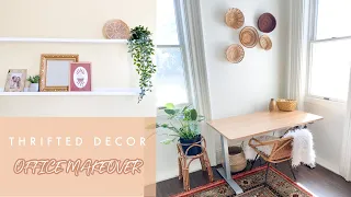 Decorate With Me l Office Makeover l Thrifted Boho Decor l Flexispot Desk