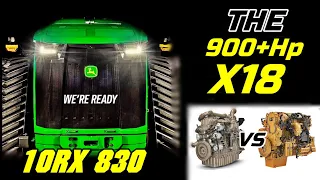 Introducing the new Monster X18 John Deere engine of 9RX 830 [+Comparison  with CAT C-18 of 18.1L]