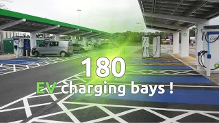New 180 vehicle charging hub. UK's largest hub has just opened at the NEC, Birmingham.
