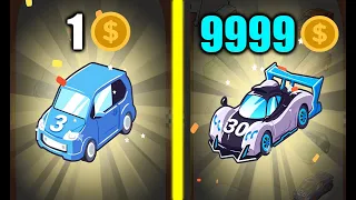 MAX LEVEL CAR EVOLUTION! Car Merger All Cars Unlocked! Max Level Power & Speed! (9999+ Level)