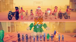 MEGA WILD WEST vs MEGA PIRATE TEAM - Totally Accurate Battle Simulator | TABS