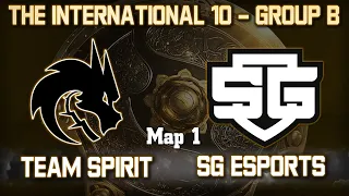 TEAM SPIRIT vs SG Esports - 1 карта / Bo2 - Группа B / The International 10 [4liver & DKPhobos]