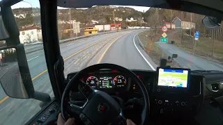 #POV Truck Driving Scania R500 4K - Norway Steinsåsen