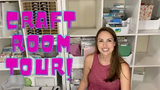 Craft Room Tour! Check out my room and organization tips! #shorts #craftroomorganization