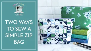 How to Sew a Zip Pouch or Bag;  A Beginners Guide