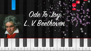 Beethoven - Ode To Joy - EASY Piano Tutorial (fast and slow version)