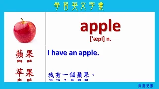 Easy English for beginner 01 with Chinese  (簡單必學英文字詞 - 含中文字義)