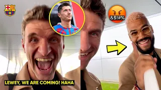 🤬 Müller swears at Lewandowski at the airport ahead of Barcelona' UCL match against Bayern Munich