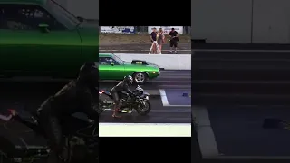 KAWASAKI H2R VS 900hp MUSCLE CAR #shorts