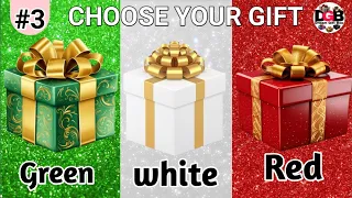 Choose your gift🎁 #chooseyourgift #pickonekickone #3giftbox #green  #whaite  #red  #diamond #giftbox