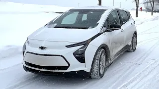 Résultat d'un Montréal - Québec en Chevrolet Bolt EV 2023 à -20c.