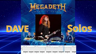 Megadeth Rust In Peace All Dave Mustaine Guitar Solos (With TAB)