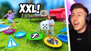 TRAMPOLIN CHALLENGE (Verlierer muss in den Pool)