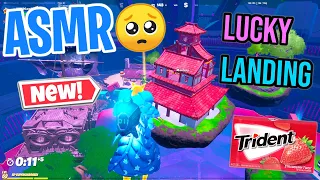 ASMR Gaming 🥺 Fortnite Lucky Landing My Home Relaxing Gum Chewing 🎮🎧 Controller Sounds + Whispering💤
