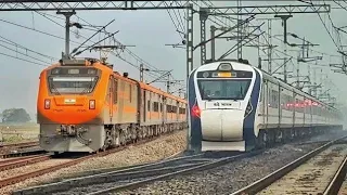 FAST AND FURIOUS AMRIT BHARAT+ VANDE BHARAT+RANCHI SHATABDI+SHIPRA attacks Hajigarh at 130kph- IR