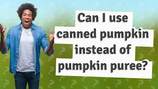 Can I use canned pumpkin instead of pumpkin puree?