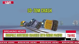 Union Pacific Train CRASHES into Norfolk Southern | Train and Rail Yard Simulator