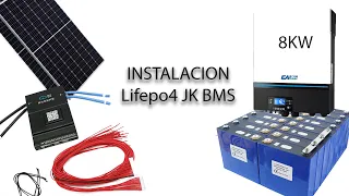 LIFEPO4  JK Bms Instalacion Español 8kw Easun !