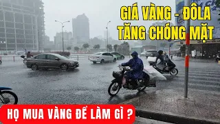 BẤT NGỜ cơn mưa rất lớn ở chợ Bến Thành tiệm đổi ĐÔLA VẮNG TANH.