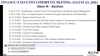 #Atlanta City Council #Finance/Executive Committee Meeting: August 25, 2021 #atlpol