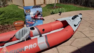 Unboxing & Review on the inflatable Intex Excursion Pro Kayak