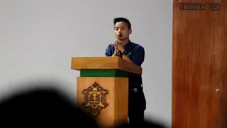 this guy attended 3years of college just to give this FAREWELL SPEECH