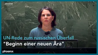 Rede Außenministerin Annalena Baerbock vor der Dringlichkeitssitzung der UN-Vollversammlung