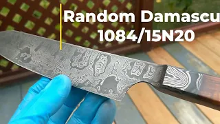 Random Damascus Integral Chef Knife