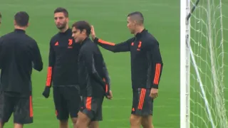 Ronaldo Joins In The Fun At Juventus As Pirlo Stalks Around The Training Ground