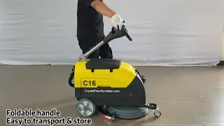 Battery Powered Floor Scrubber with a Complete Set of Parts, C16