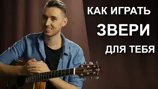 Как играть: ЗВЕРИ - ДЛЯ ТЕБЯ на гитаре | Подробный разбор, урок