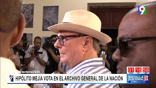 ¡Exclusiva! Hipólito Mejía olvidó su cédula para ejercer su derecho al voto.