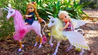 Elsa and Anna toddlers fairies and unicorns adventure